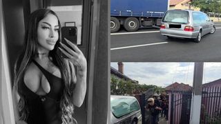 Imagini sfâșietoare în Filiași! Sicriul cu trupul neînsuflețit al Valentinei a fost adus la casa părintească