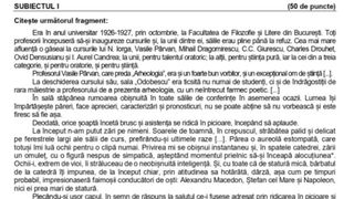 SUBIECTE BAC 2025 sesiunea de toamnă: Acestea sunt subiectele care au picat azi la Limba și literatura română