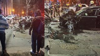 Eveniment rutier grav pe calea Griviței din București. Trei mașini și un moped s-au ciocnit vineri seara, iar un troleibuz a fost avariat