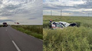 A fost chemat elicopterul pe DJ 504, &icirc;n județul Giurgiu, după ce un t&acirc;năr s-a răsturnat cu mașina &icirc;n afara părții carosabile. &Icirc;n ce stare se află acesta