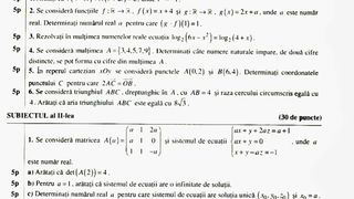 Subiecte BAC Matematică 2025 sesiunea de toamnă: Acestea sunt subiectele pe care elevii clasei a XII-a le-au avut de rezolvat azi