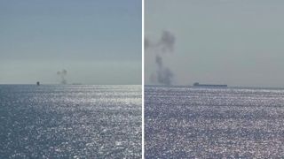 Surse: O navă ar fost lovită de o dronă &icirc;n largul Mării Negre, l&acirc;ngă platforma Pescăruș a Petrom