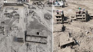 Imagini apocaliptice &icirc;n Nepal şi Tibet. Viituri uriaşe au măturat totul &icirc;n cale. Sunt peste 98 de morți şi 384 turiști dispăruţi