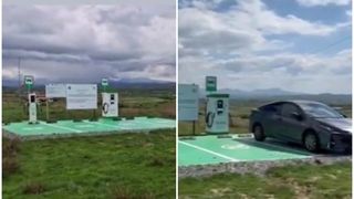 O stație pentru mașini electrice, pusă &icirc;n c&acirc;mp, fără drum de acces. Primar, despre investiția de 100.000 de euro: &bdquo;Nu totul e perfect&rdquo;