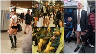 Londonezii au respectat o tradiție anuală și şi-au dat jos pantalonii la metrou. Un bărbat i-a acoperit ochii fiului: &bdquo;N-ai ce să vezi&rdquo;