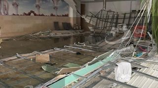 Imagini exclusive cu dezastrul de la hotelul de lux din Sibiu, unde tavanul s-a prăbușit peste turiști