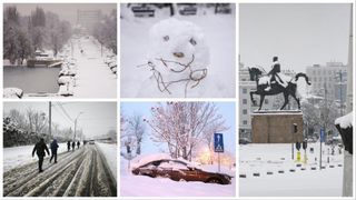 Cum arată Capitala sub jumătate de metru de zăpadă. Nu a mai nins așa mult &icirc;n București de 18 ani: Copiii se joacă, adulții se pl&acirc;ng