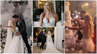 Primele imagini cu Andreea Bălan &icirc;n rochie de mireasă. Artista și Victor Cornea s-au căsătorit religios