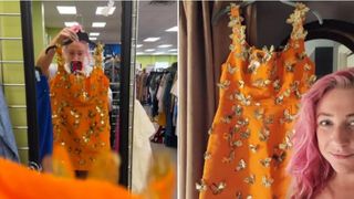 O femeie care a cumpărat dintr-un second-hand o rochie cu &bdquo;ceva mărunțiș&rdquo; a rămas mută de uimire c&acirc;nd i-a văzut, mai t&acirc;rziu, eticheta