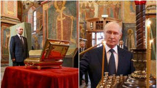 Putin a ordonat dezgroparea moaștelor unui cneaz ca să le trimită pe frontul din Ucraina. S-a dus să le și vadă: &bdquo;Sunt miraculoase&rdquo;