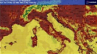 Domul de căldură e complet și a format un capac deasupra Europei. Vor fi p&acirc;nă la 40 de grade. Imaginile din satelit sunt neobișnuite