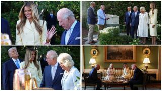Regele Charles și Regina Camilla au fost așteptați de Donald Trump cu un stup de albine de forma Casei Albe