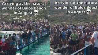 O plajă spectaculoasă din Grecia a fost numită &bdquo;iadul pe Păm&acirc;nt&rdquo; din cauza aglomerației. Oamenii care ajung acolo văd doar alți oameni