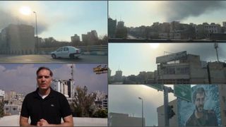 CNN: Primele imagini filmate &icirc;n Iran, de la &icirc;nceputul războiului. Fum peste ruine, o Dacia Logan albă &icirc;n trafic și străzi pustii