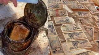 Au cumpărat o casă veche și au descoperit o sumă mare de bani ascunsă &icirc;ntr-o cutie ruginită, sub scări