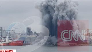 Momentul &icirc;n care explodează drona din Portul Constanța. Era programată și s-a autodetonat