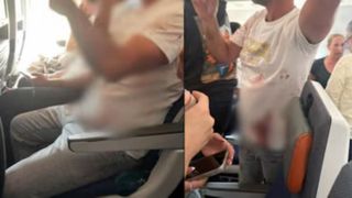 Primele imagini din avionul FlyDubai pe care pilotul a &icirc;ncercat să &icirc;l deturneze c&acirc;nd zbura spre Israel. Un pasager are s&acirc;nge pe tricou