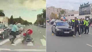 Filmul accidentului de pe Șoseaua Berceni din București, unde o t&acirc;nără mamă a murit lovită de un BMW pe trecerea de pietoni