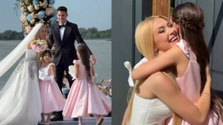 Andreea Bălan, moment emoționant alături de fiicele sale la nunta cu Victor Cornea. Cum au apărut Ella și Clara