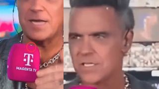 Ce i-a căzut din gură lui Robbie Williams în timpul interviului la finala Cupei Mondiale. Acuzații de consum de cocaină