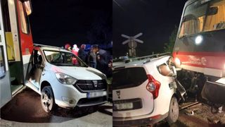 O mașină cu 7 oameni a fost izbită de tren, &icirc;n județul Iași. &Icirc;n ce stare se află victimele