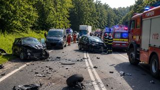 Eveniment rutier grav pe DN1 cu patru autoturisme implicate. Trei persoane au ajuns la spital