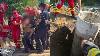 &bdquo;M-a bușit pl&acirc;nsul. Am și eu acasă 3 fete&rdquo; Pompierul care a salvat o fetiță de 8 ani dintr-o f&acirc;nt&acirc;nă din Vrancea face declarații emoționante. Intevenția a durat c&acirc;teva ore