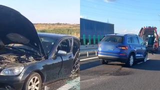 Persoană &icirc;ncarcerată &icirc;n urma unui grav eveniment rutier pe DEx12, sensul de mers Craiova-Pitești. Trei autoturisme au fost implicate