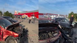 BREAKING O șoferiță a făcut prăpăd &icirc;n parcarea de la Dragonul Roșu: 11 mașini distruse și două victime