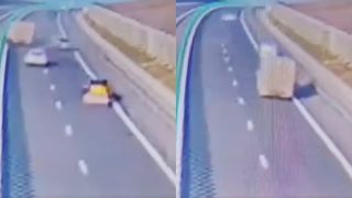 Incident șocant &icirc;n județul Olt, pe Drumul Expres DEx12. Un t&acirc;năr a intrat din plin &icirc;ntr-o mașină care staționa pe marginea drumului