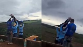 Prima reacție a instructorilor din Brazilia, care au aruncat-o pe t&acirc;năra de 21 de ani de pe pod, fără corzile de siguranță. Maria și-a pierdut viața pe loc