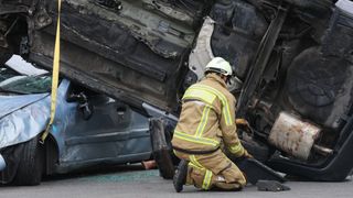 BREAKING NEWS. Trafic oprit pe DN 22, &icirc;n Tulcea. Un ansamblu rutier s-a răsturnat pe șosea, iar circulația este deviată