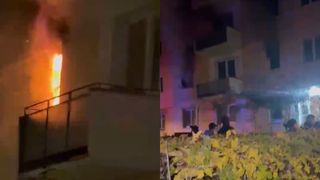Foc puternic &icirc;ntr-un bloc din Mediaș! Mai multe persoane au ajuns la spital, printre care și o fetiță de 11 ani