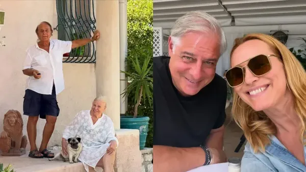 Imagini rare cu socrii Andreei Esca. Alexia și Aris, vacanță specială &icirc;n casa bunicilor, &icirc;n Nisa